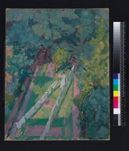 1914年以前の、リッチモンドの6カンブリアロードの窓からの眺め 作： Spencer Frederick Gore