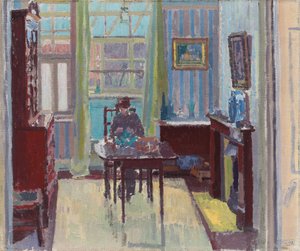 1914年、リッチモンド、6 Cambrian Roadの部屋のインテリア 作： Spencer Frederick Gore