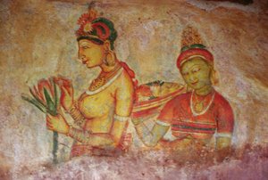 岩の要塞からのクラウドダムセル（詳細） 作： Sri Lankan School