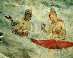 岩の要塞からのクラウドダムセル（詳細） 作： Sri Lankan School