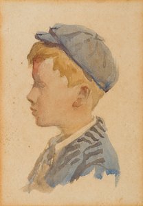 アレックの肖像」 1904年頃 （紙に水彩画 作： Stanhope Alexander Forbes