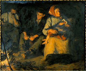 キャンプファイヤーのラウンド 作： Stanhope Alexander Forbes