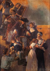 ロンドンの大火、1666 年、1898 年。 作： Stanhope Alexander Forbes