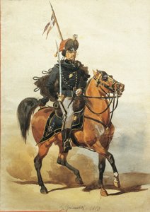 ピアチェンツァのユサール隊員、スタニスラオ・グリマルディ・デル・ポゲットの作画 作： Stanislas Grimaldi del Poggetto