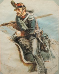 スタニスラオ・グリマルディ・デル・ポゲットの描いたユニフォームの習作 作： Stanislas Grimaldi del Poggetto