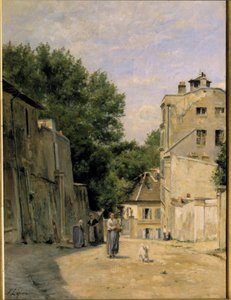 モンマルトル、サン・ヴァンサン通り スタニスラス・ルピーヌ（1835-1892）の絵画。19世紀の作品。薄暗い。0.67 x 0.48 m パリ、オルセー美術館