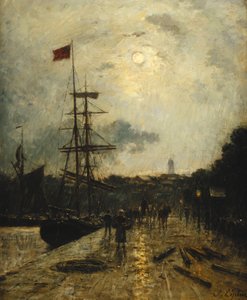 カーンでの岸壁;キーとカーン、 作： Stanislas Victor Edouard Lepine