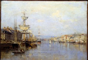ルーアン港の眺め スタニスラス・ルピーヌ（1835-1892）の絵画 19世紀 ランス、ボザール美術館 作： Stanislas Victor Edouard Lepine