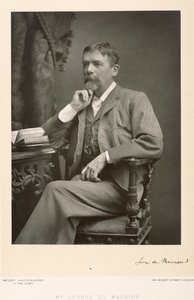 ジョージデュモーリエ（1834-96年）、アーティスト、漫画家、小説家、肖像写真 作： Stanislaus Walery