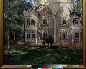 公園で。 スタニスラフ・ユリアノビッチ・ジュコフスキー（ジュコフスキー）（1873-1944）による絵画、キャンバスに油彩 作： Stanislav Joulianovitch Joukovski