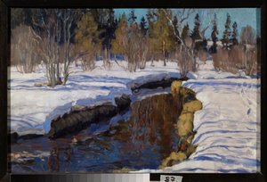 冬。 スタニスラフ・ユリアノビッチ・ジュコフスキー（ジュコフスキー）（1873-1944）による絵画、キャンバスに油彩 作： Stanislav Joulianovitch Joukovski