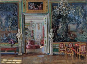 クスコボ宮殿の内部、1917 作： Stanislav Julianovic Zukovskij