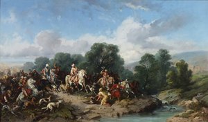 スルタン アフメト 3 世の鷹狩り、1873 年 作： Stanislav Khlebovsky