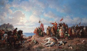 ヴワディスワフ 3 世のヴァルナでの死、1865～1875 年 作： Stanislav Khlebovsky