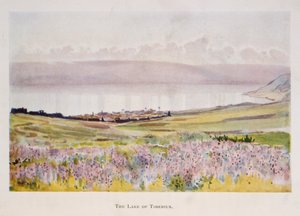 パレスチナのガリラヤ海を描いたStanley Inchboldの水彩画 1906年