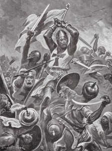 ティア市を襲撃する十字軍（リトグラフ） 作： Stanley L. (after) Wood