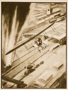 ヒロイズム: ロードス・ムーアハウス V.C. の獲得、ジョン・ハミルトン作「フライング・メモリーズ」のイラスト 作： Stanley Orton Bradshaw