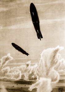 北海パトロールのゼップス、ジョン ハミルトン作「フライング メモリーズ」の挿絵 作： Stanley Orton Bradshaw