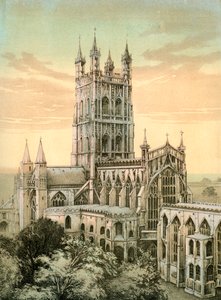 グロスター大聖堂、グロスターシャー、c1870 作： Stannard and Son