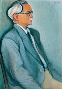 安倍吉重の肖像 作： Sōtarō Yasui