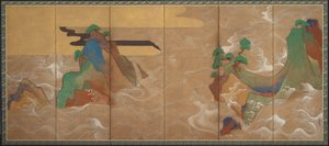 松島の波、17世紀。 作： Sôtatsu