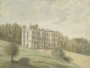 ボーデサーホールと公園：水彩画、nd [1762-1802]