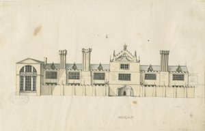 ブリスフィールドホール：色付きのペン画、nd [18セント]（ドローイング） 作： Stebbing Shaw