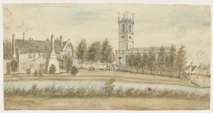 バートンアポントレント修道院：水彩画、nd [c 1795]（絵画）
