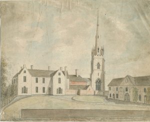 クリフトンキャンプビル教会：水彩画、nd [c 1790] 作： Stebbing Shaw