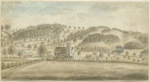 コルウィッチ教会とオークエッジハウス：水彩画、nd [1762-1802]（絵画） 作： Stebbing Shaw
