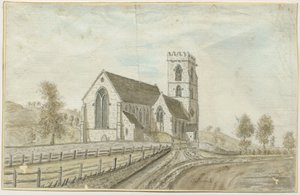 コリッチ教会：水彩画、nd [1762-1802] 作： Stebbing Shaw