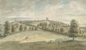 ディルホーンホール：水彩画、nd [1762-1802]（絵画）