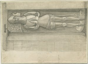 エルフォード教会：セピア色のデッサン、nd [1762-1802]（デッサン）