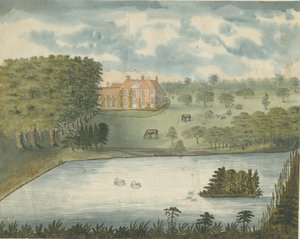 フリーフォードホール：水彩画、nd [1762-1802] 作： Stebbing Shaw