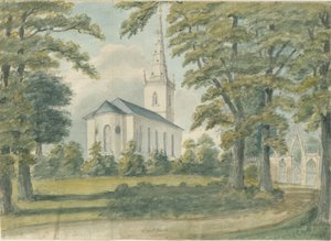 グレートバーチャペル：水彩画、nd [1762-1802] 作： Stebbing Shaw
