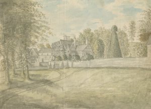 グレートバー村-オールドチューダーハウス：水彩画、nd [1762-1802] 作： Stebbing Shaw