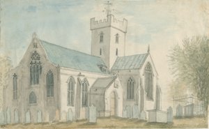 リー教会：水彩画、nd [c 1795] 作： Stebbing Shaw