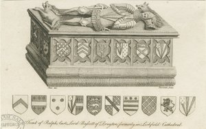 リッチフィールド大聖堂-バセット卿の墓：彫刻、nd [c 1791]（印刷） 作： Stebbing Shaw