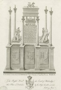 リッチフィールド大聖堂-ウィリアムパジェットの墓：彫刻、nd [1762-1798]（印刷） 作： Stebbing Shaw
