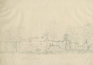 ラスホール城-ホール：鉛筆画、nd [1762-1802]（図面） 作： Stebbing Shaw