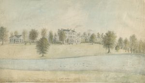 シェンストーン-リトルアストンホール：水彩画、nd [1762-1802] 作： Stebbing Shaw
