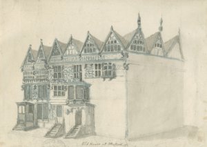 スタッフォード-古代の「ハイハウス」：水彩画、nd [1794]（絵画） 作： Stebbing Shaw