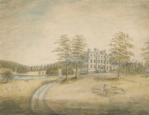 スウィンフェンホール：水彩画、ND [c 1762-1798] 作： Stebbing Shaw