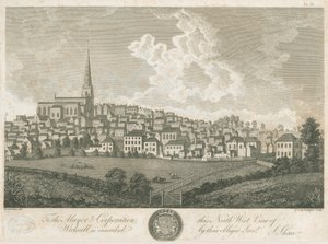 ウォールソールタウン-ノースウエストビュー：彫刻、nd [c 1798] 作： Stebbing Shaw