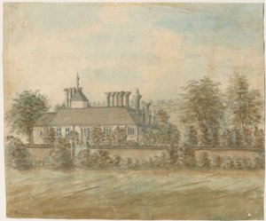 ウェンズベリー-オールドハウス：水彩画、nd [1762-1798] 作： Stebbing Shaw