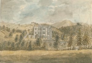 ウットンロッジ：水彩画、ND [1794] 作： Stebbing Shaw