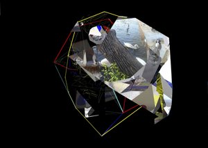 抽象的な幾何学的な白鳥 作： Stefan Fransson