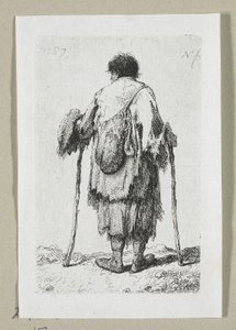 後ろから見た物乞い 作： Stefan Juliusz Norblin de la Gourdaine