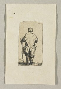 白い布を着た立っている男 作： Stefan Juliusz Norblin de la Gourdaine