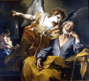ヨセフの夢」 ステファノ・マリア・ディ・レニャニーノ（1660-1715）作 1708年 イタリア・ノヴァーラ市民博物館（pse1471)